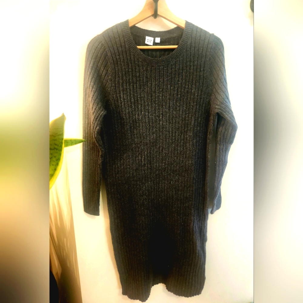 GAP Wool Blend Ribbed Dress